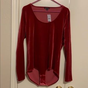 NWT Jcrew Factory velvet scoopneck bodysuit